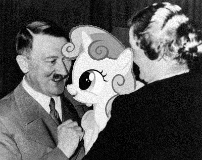 Hitler staring lovingly at a pony